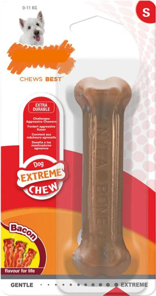 Nylabone Dura Chew al Gusto Bacon: Giocattolo Resistente per Cani Forti