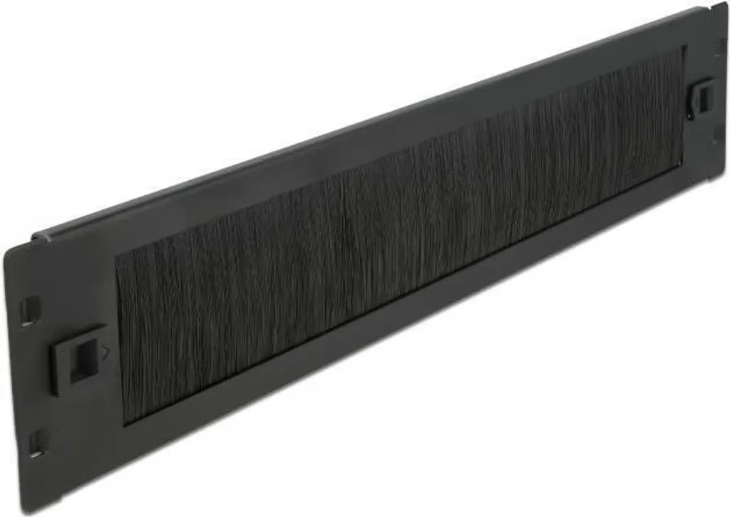 Passacavi a Spazzola DeLOCK 66346 per Rack 19 pollici 2HE - Nero Metallo