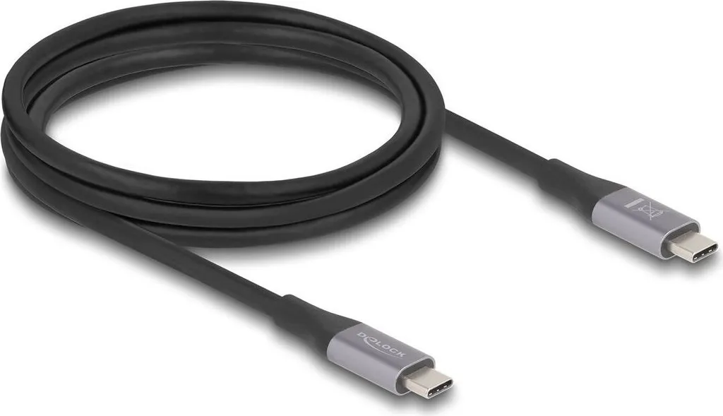 Câble Delock USB 40 Gbps USB-C vers USB-C PD 3.1 240W de 2 mètres