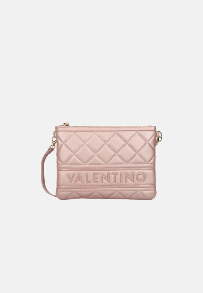 Petit Sac à Main Bandoulière Ada Valentino Rose Métallisé Femme Chic