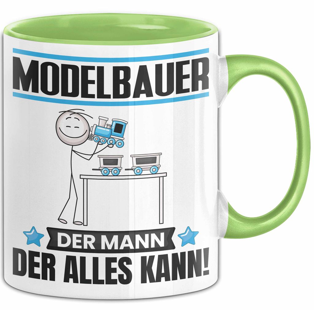 Modelbauer Tasse Geschenk für Modelbauer Der Mann Der Alles Kann Geschenkidee zum Geburtstag (Grün)