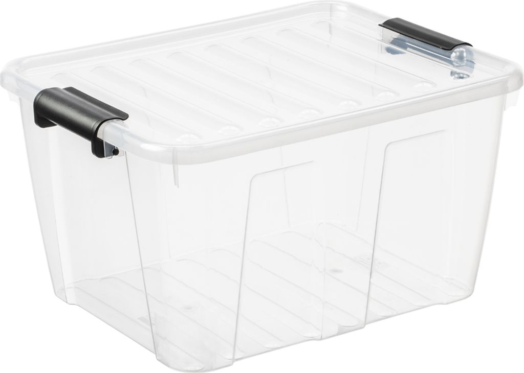 plast team Aufbewahrungsbox HOME BOX 30 Liter transparent Produktbild 