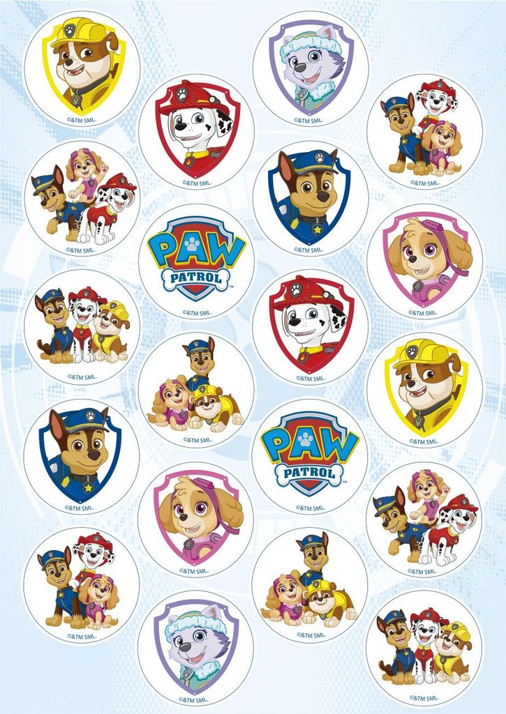 Paw Patrol Tortenaufleger 14,8x21cm Fondantpapier Produktbild 
