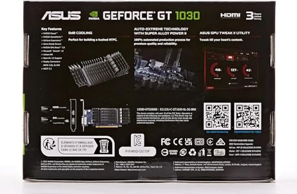 ASUS GT 1030 : Solution Graphique Silencieuse 2 Go GDDR5 pour Petit PC - 12