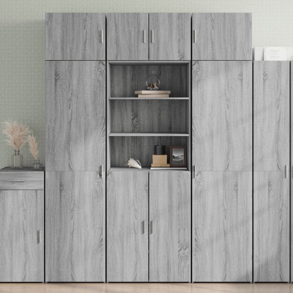 (Robust Möbel)Highboard - Schubladenkommode/Sideboard - elegantes Design - Flur, Wohnzimmer - Grau Sonoma 70x42,5x185cm Holzwerkstoff Promotio...
