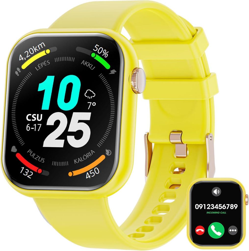 Hwagol G20 Smartwatch 1.39 Zoll HD Display Fitness Uhr Bluetooth Anruf 100 Sportmodi Herzfrequenz SpO2 Schlafmonitor IP68 Wasserdicht
