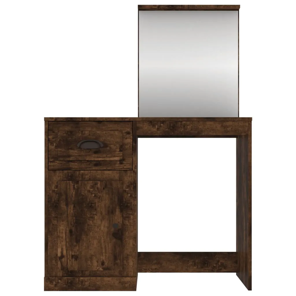 Tavolo da Trucco SYFAX Rovere Fumo 90x50cm | Robusto e Pratico - 4