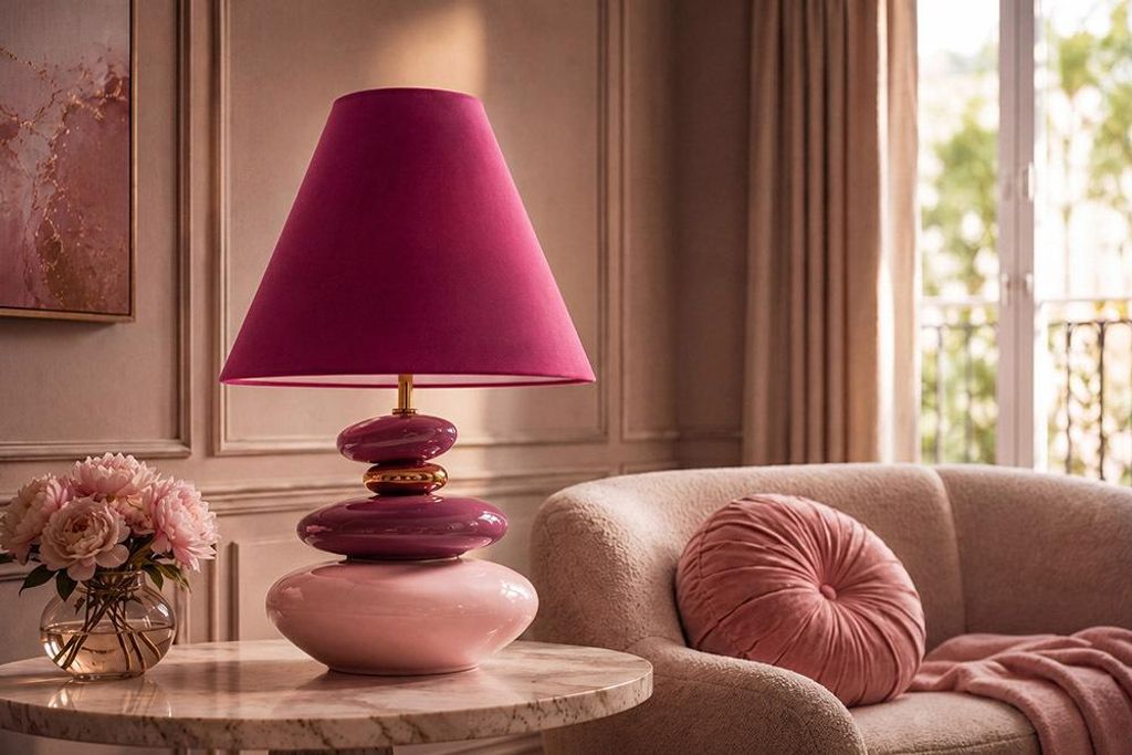 riess-ambiente Tischlampe STONES OF ECSTASY 60cm pink rosa