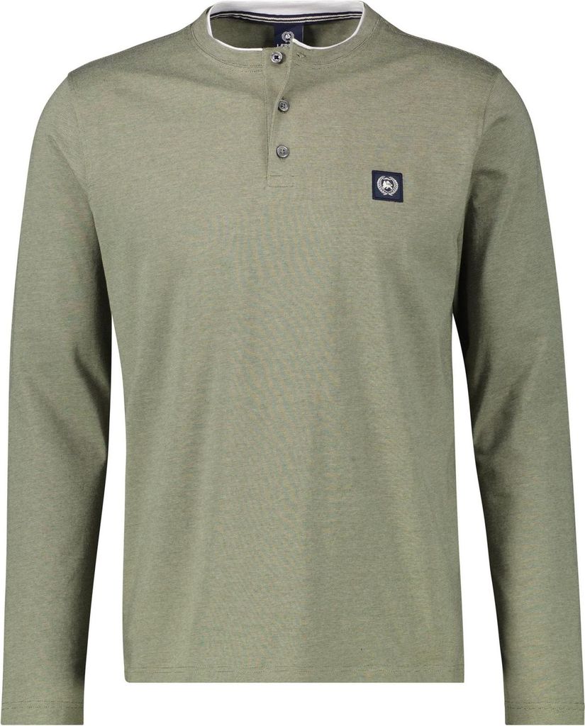 Lerros - Herren Serafino Shirt, Regular Fit, (2584901), Größe:XL, Farbe:nordic olive (661)