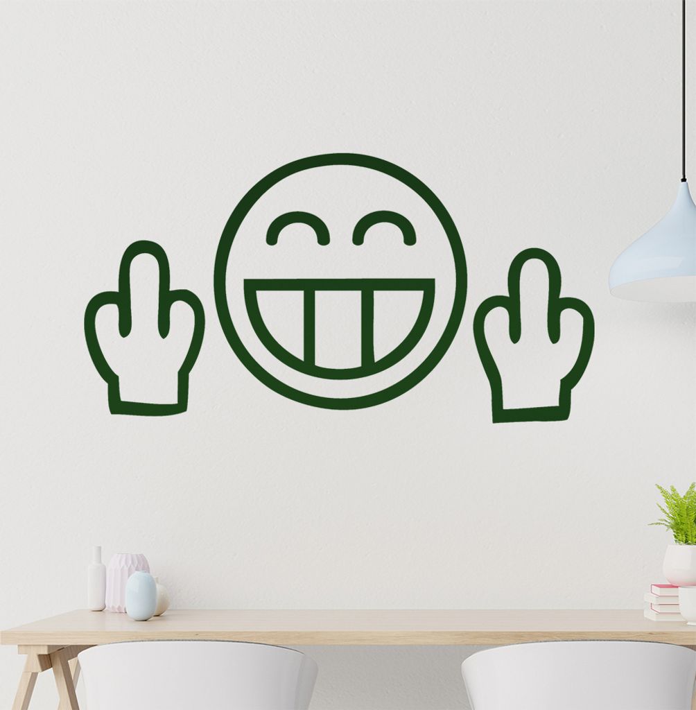 Fuck You Wandtattoo in 6 Größen - Wandaufkleber Wall Sticker - Dekoration, Küche, Wohnzimmer, Schlafzimmer, Badezimmer