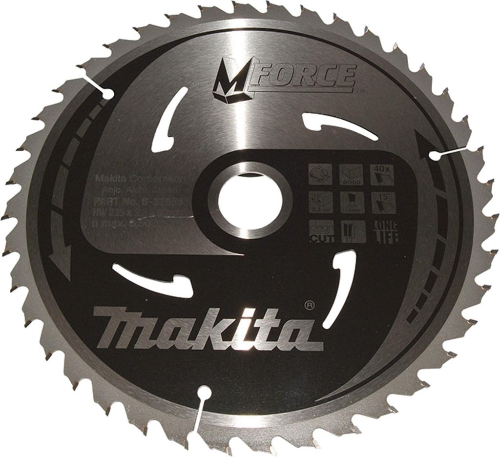 Makita Kreissägeblatt M-FORCE 235 mm, 24 Zähne, 1,6 mm, Holz