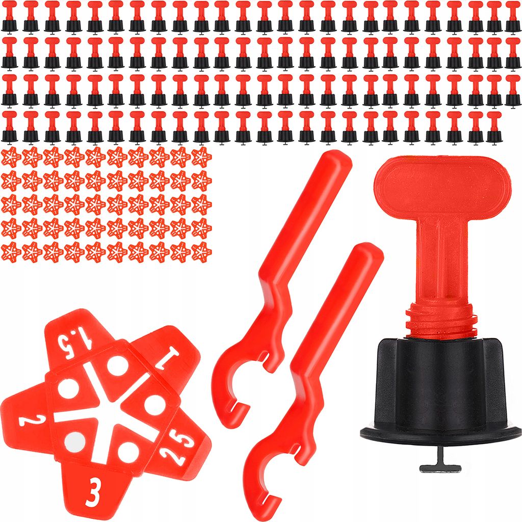 Système de nivellement carrelage 150 pcs + clés Image du produit 
