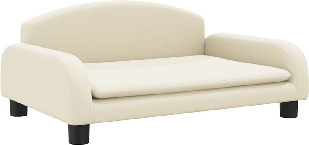 vidaXL Kindersofa Creme 70x45x30 cm Kunstleder