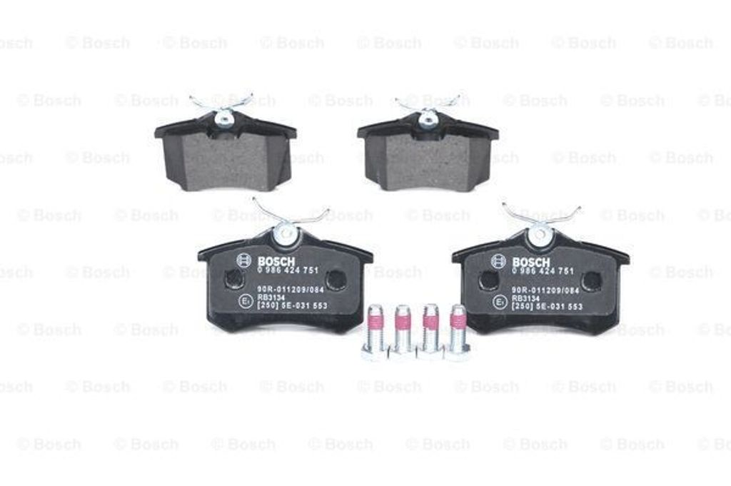 Bosch | Bremsbelagsatz, Scheibenbremse (0 986 424 751) passend für Citroën, Peugeot, DS, Lancia, Fiat