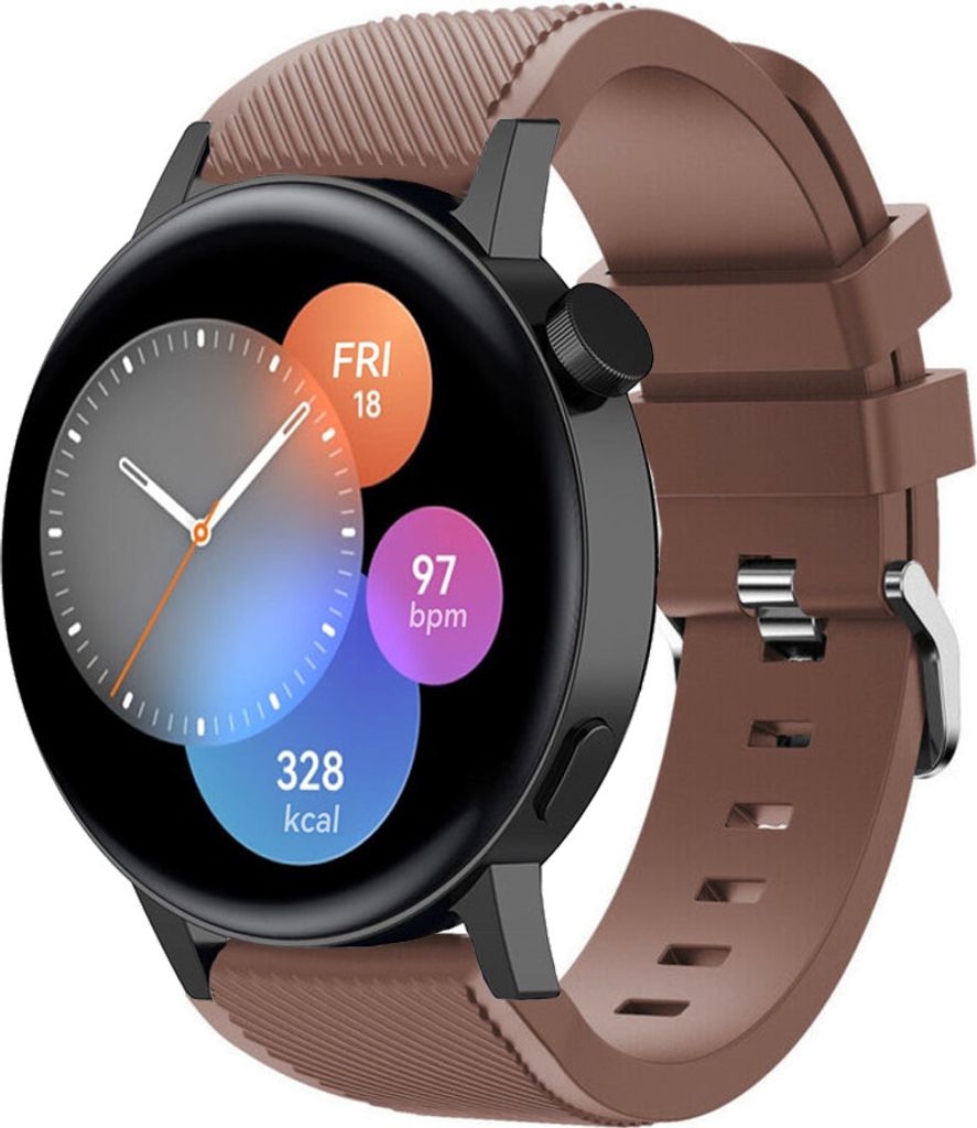 Strap-it Huawei Watch GT 3 42mm Silikonarmband (kaffeeBraun)