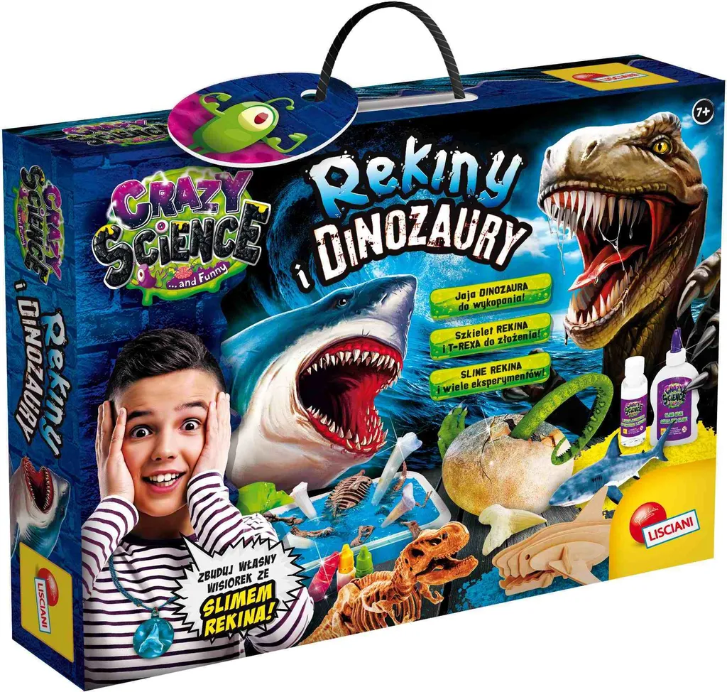 Lisciani Crazy Science Requins et Dinosaures 01528 - Kit Expériences