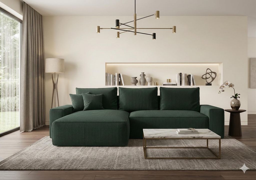 Ecksofa CALIFORNIA Links Grün