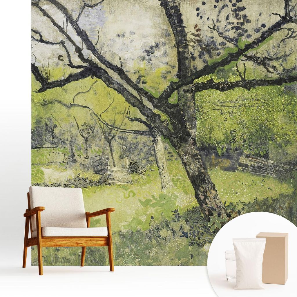 Fototapete - 250x250 cm - Tapete - Wandtapete - Wandbilder - Dekofolie - Tapete Folie - Wand - Dekoration - Wohnzimmer - Spring Park