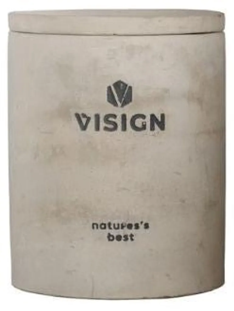 Bougie Vissign Nature en Béton avec Cire Végétale et Mèche en Coton
