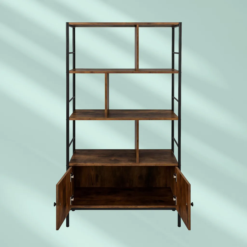 Bibliothèque avec Placard de Rangement Bas Relaxdays Style Scandinave - 5