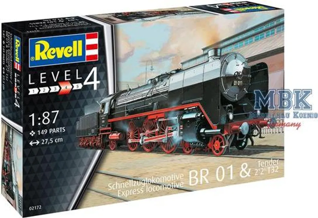 Maquette de Locomotive pour trains rapides BR 01 et Tender Revell - 11