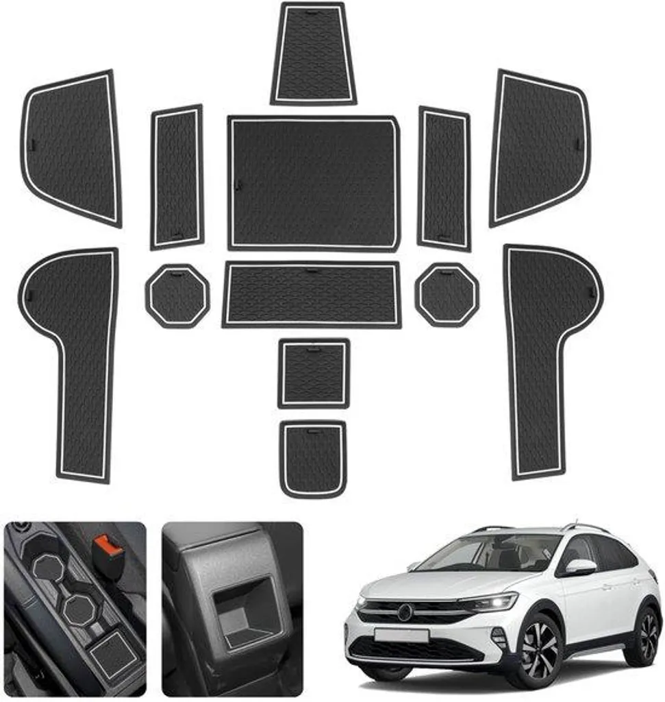 Tapis antibruit vide-poche pour VW Taigo, supprime les vibrations