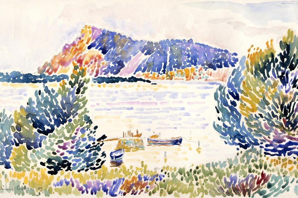 Plakat 91,5x61cm Cap Nègre, Henri-Edmond Cross Vintage für das Wohnzimmer