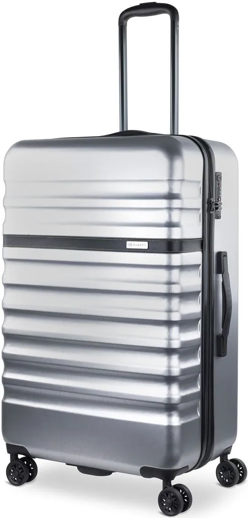 Valise Trolley Bugatti Corium Rigide 78 cm argent - Système 4 roulettes