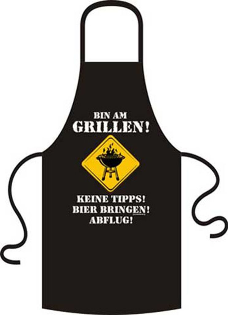 Bin am Grillen - Grillschürze - Schürze