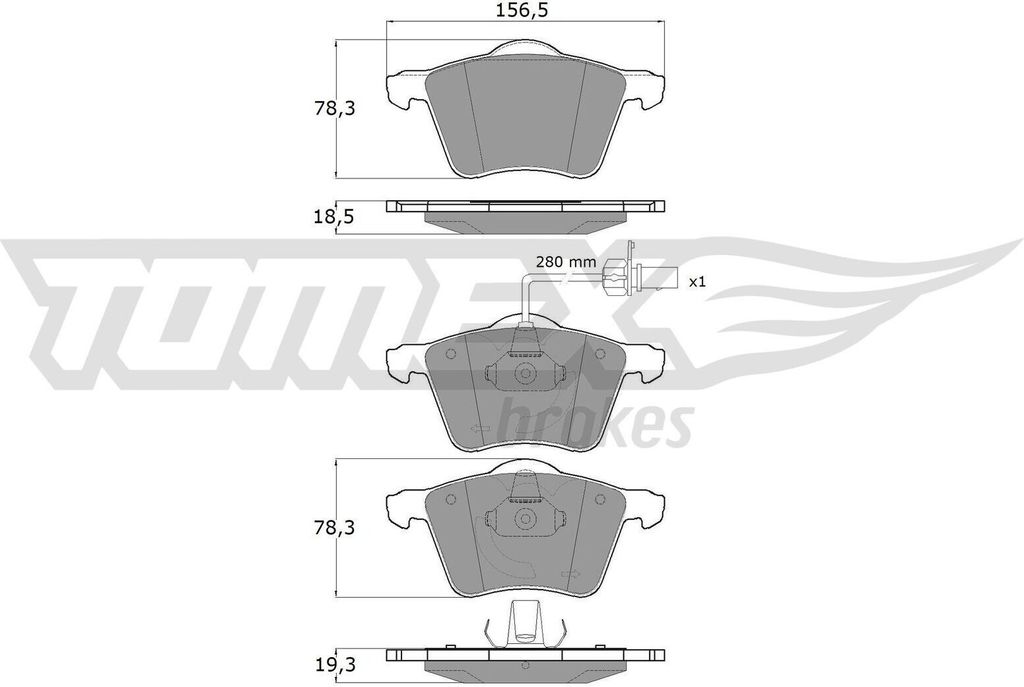 TOMEX brakes Bremsbeläge Satz Vorne Bremsklötze für VW SHARAN (7M8, 7M9, 7M6) TX 13-58