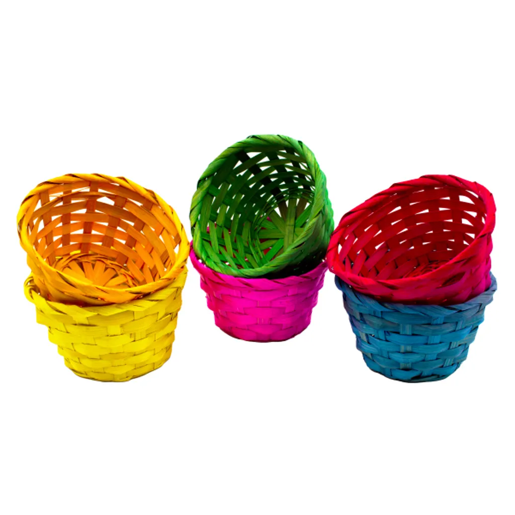 Corbeille en bambou pour vide-poche et rangement de bureau lot de 6