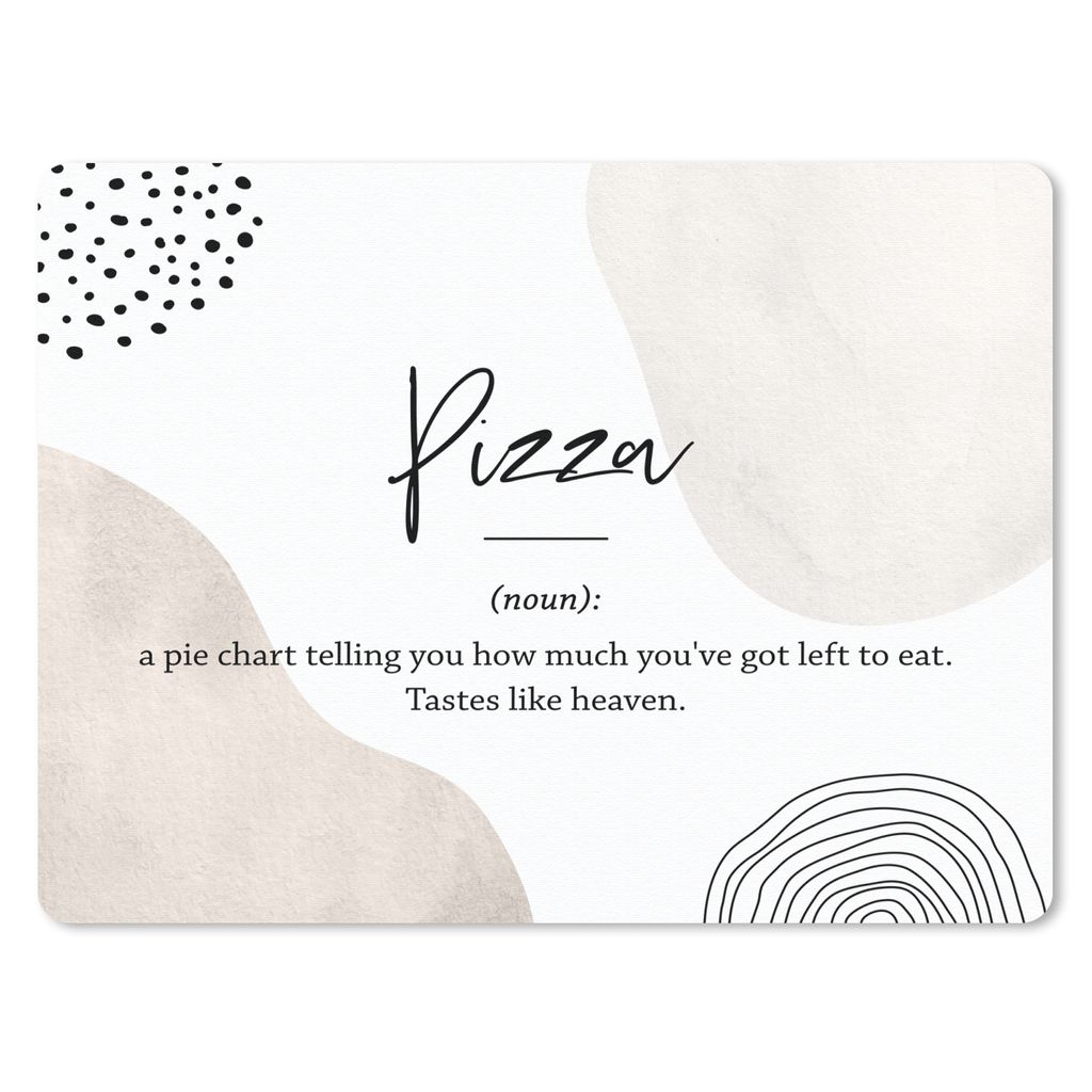 MuchoWow Mauspad Mousepad Wörterbuch - Zitate - Pizza - Sprichwörter - Pizza Definition 40x30 cm - Mousepads - Maus Mat - Pad - Mausunterlage -...
