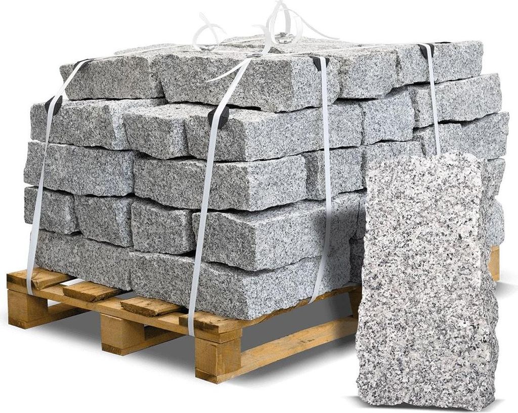 Galamio Granit Randsteine 40*20*10 » gebrochen « 1000kg Palette