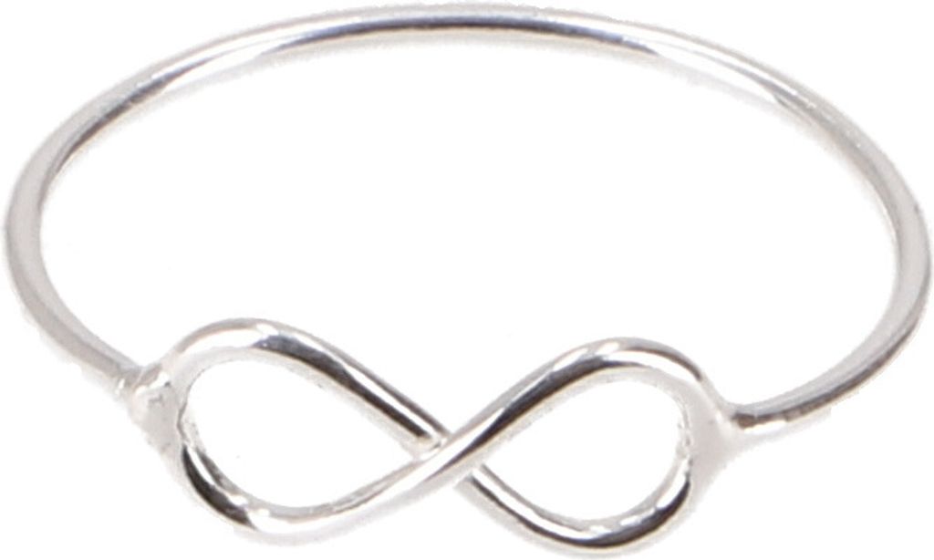 Schmaler Silberring mit Ewigkeits, Unendlichkeit Symbol, Silber-Farben, SterlingSilber, Ringgröße: 52 (16,6 mm)