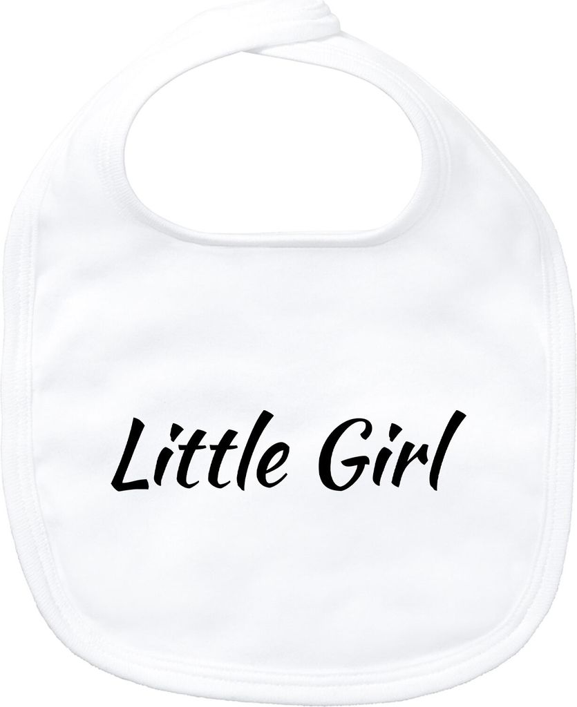 Huuraa Baby Lätzchen Little Girl Schriftzug White Klettverschluss Baumwolle Latz Geschenkidee