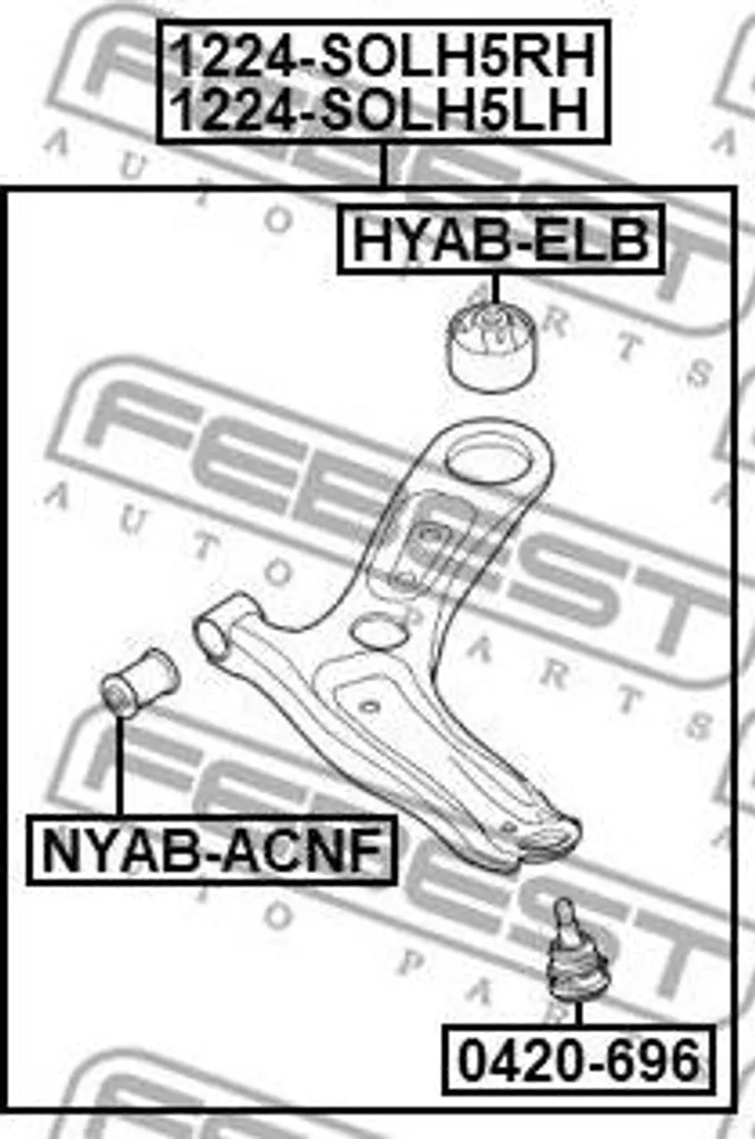 Bras de suspension avant droit OE 54501H5000 haute résistance pour Stonic