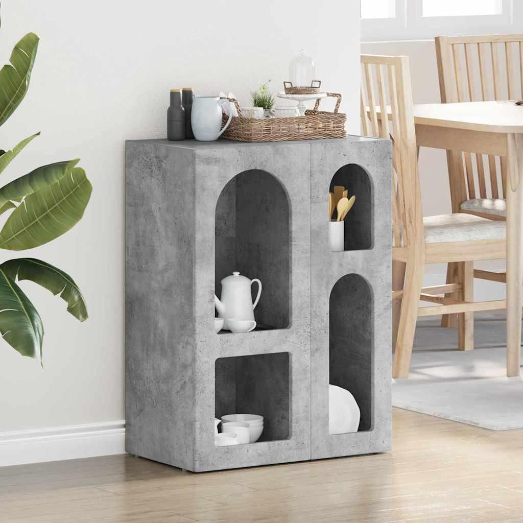 Maison Exclusive - Sideboard Beton Grau 59 x 35 x 80,5 cm Holzwerkstoff