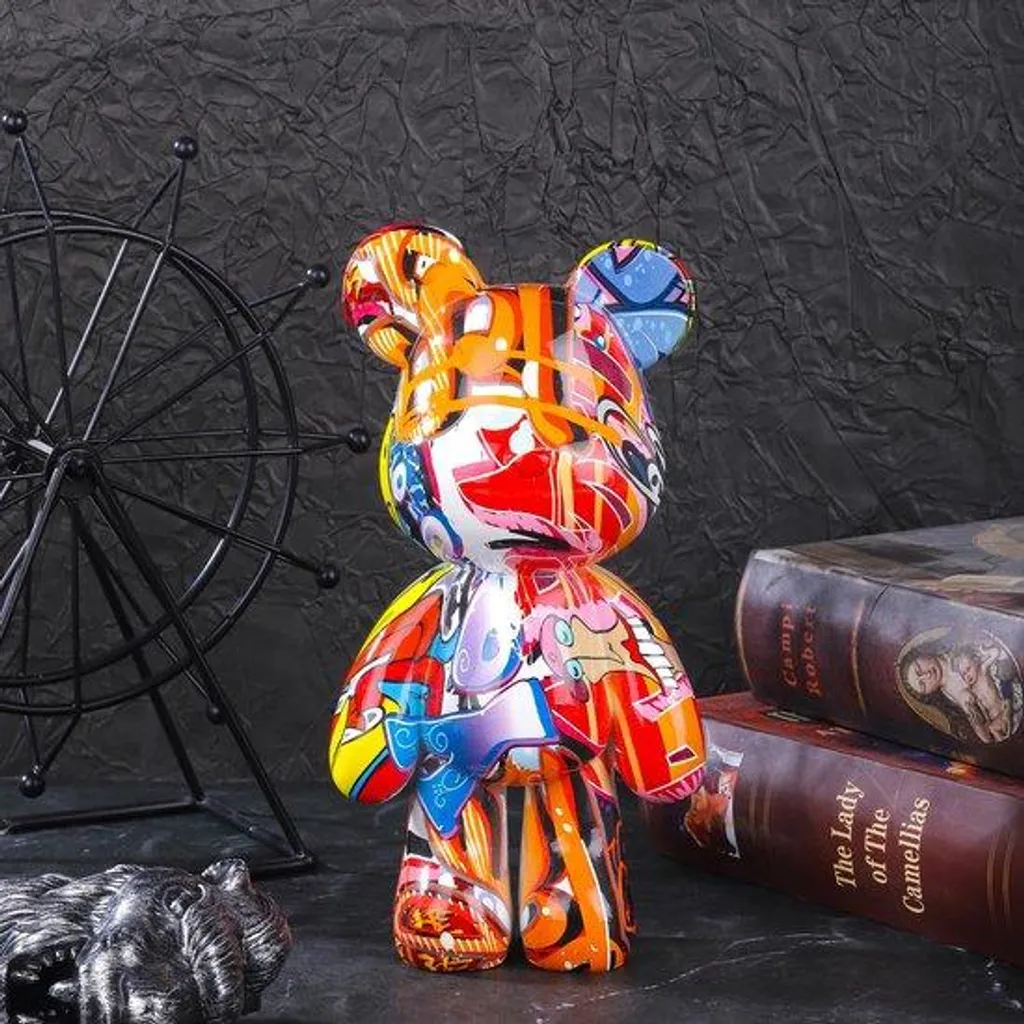 Sculpture décorative d'intérieur en résine pour étagère et meuble TV