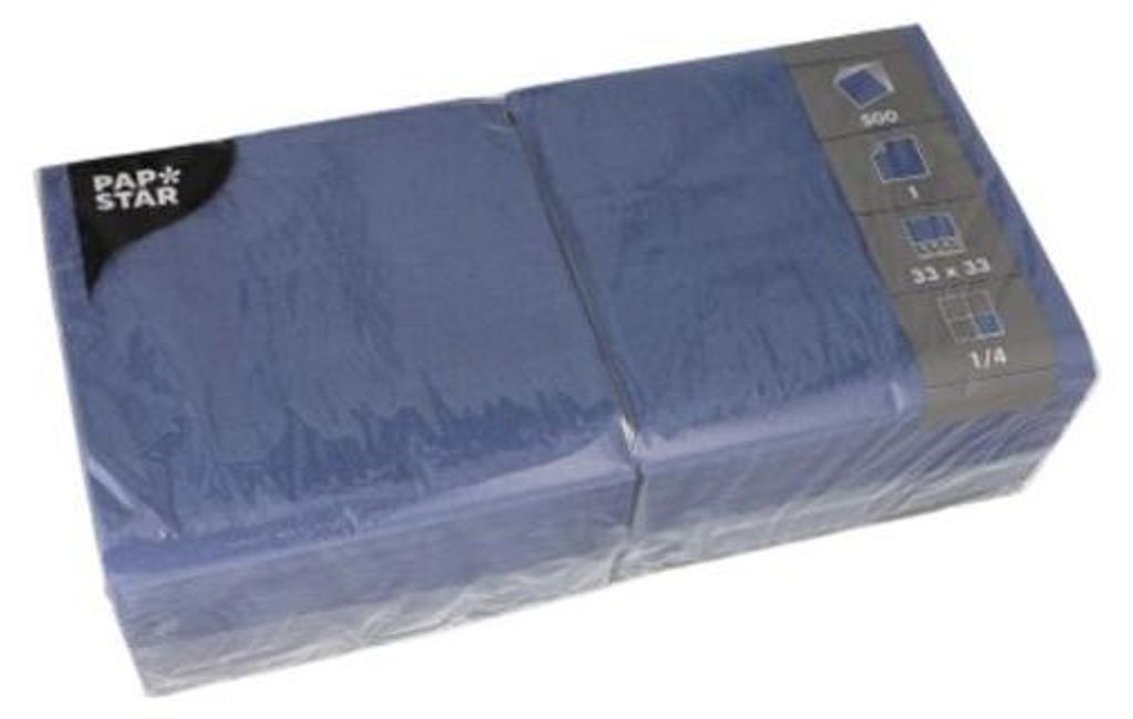 PAPSTAR 82903 PAPSTAR serviettes bleu foncé 1 pli 33,0 x Image du produit 