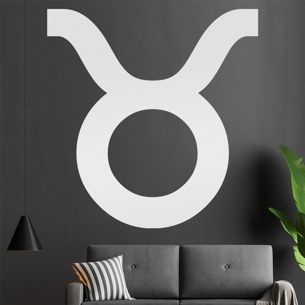 Sternzeichen: Stier Wandtattoo in 6 Größen - Wandaufkleber Wall Sticker - Dekoration, Küche, Wohnzimmer, Schlafzimmer, Badezimmer