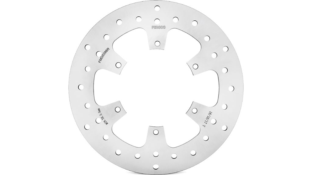 FERODO FMD0398R Motorrad Bremsscheibe, Rennsport, 240/105x4mm, mit Querbohrungen, einteilig