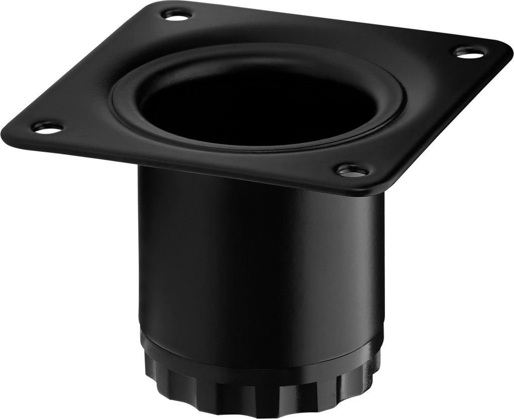 Möbelfuß BRAVO Höhe 50 mm (+ 10 mm) Ø 40 mm schwarz matt höhenverstellbares Schrankbein aus Stahl Stützfuß belastbar bis 50 kg SOTECH