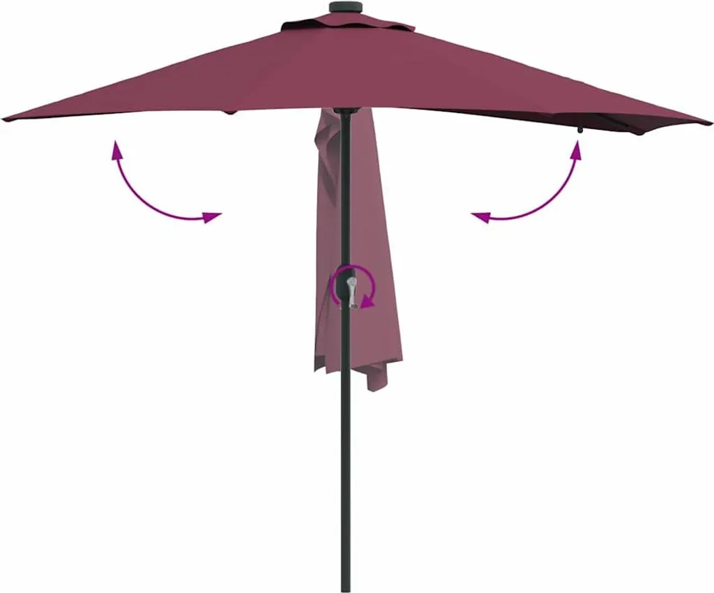 Offerta Ombrellone vidaXL Bordeaux 294x150 cm - Prezzo imbattibile