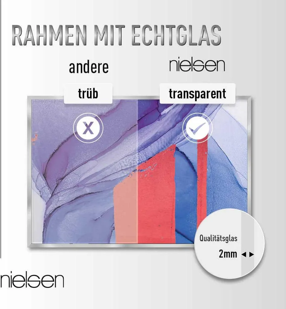 Cornice Nielsen Alpha 13x18 cm Alluminio Wengé | Qualità Professionale - 5