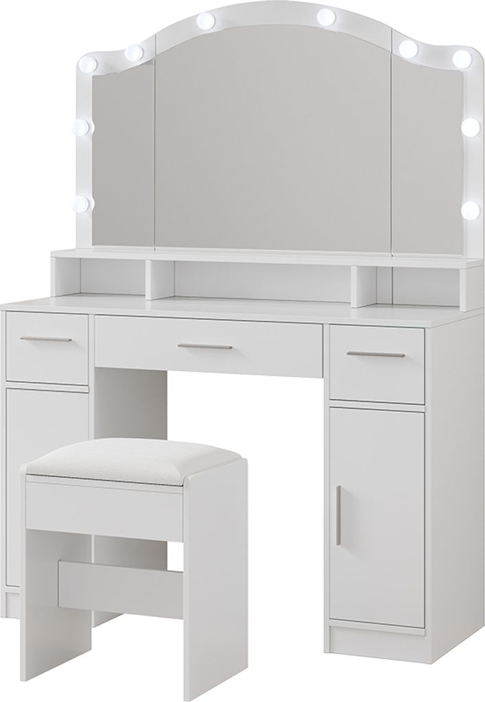 Toaletní stolek Vicco Lumira Bílá 110 cm se zrcadlem LED a Obrázek produktu 