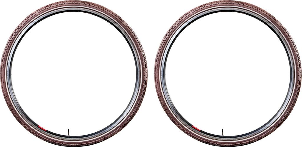 Kenda Khan Fahrradreifen Trekkingrad Damen Fahrrad Cityrad 2 Reifen 700 x 40c braun Reflex ohne Pannenschutz