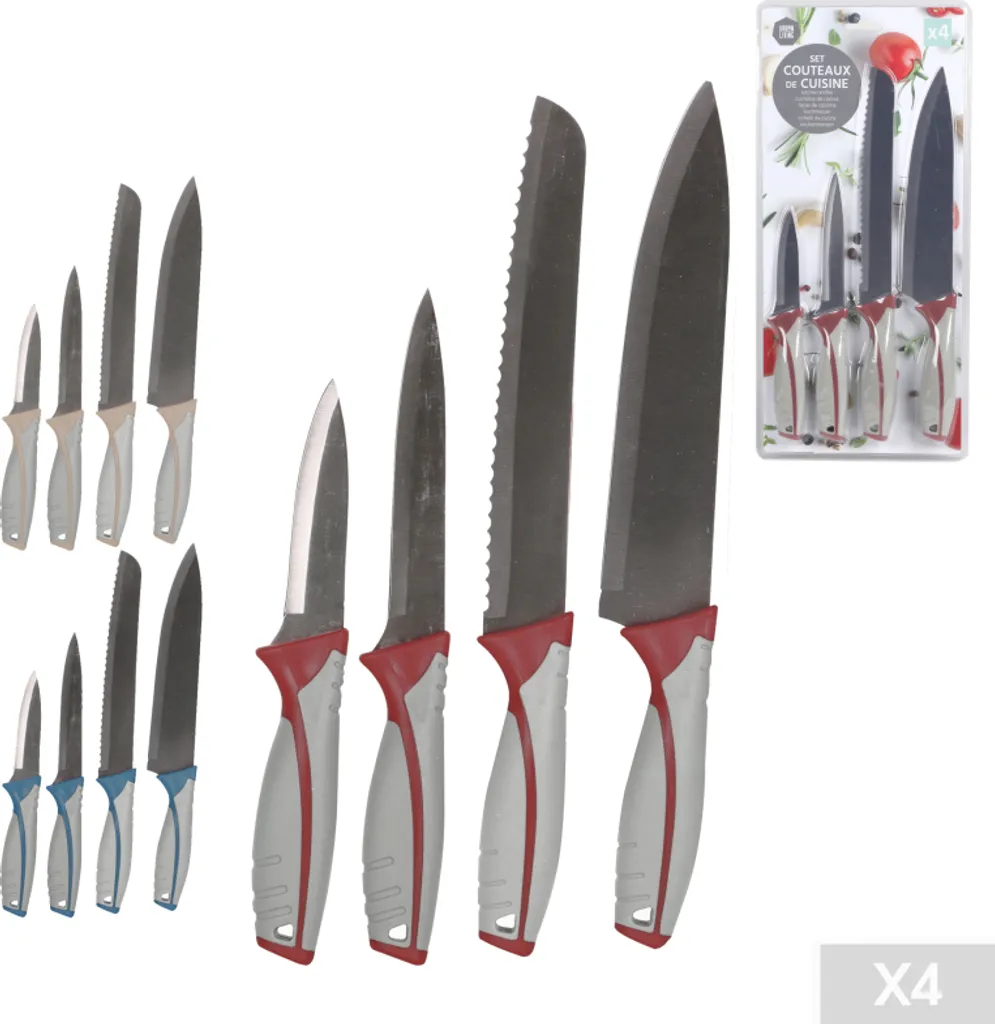 DOCHTMANN Set di coltelli 4 pezzi colori misti - 2