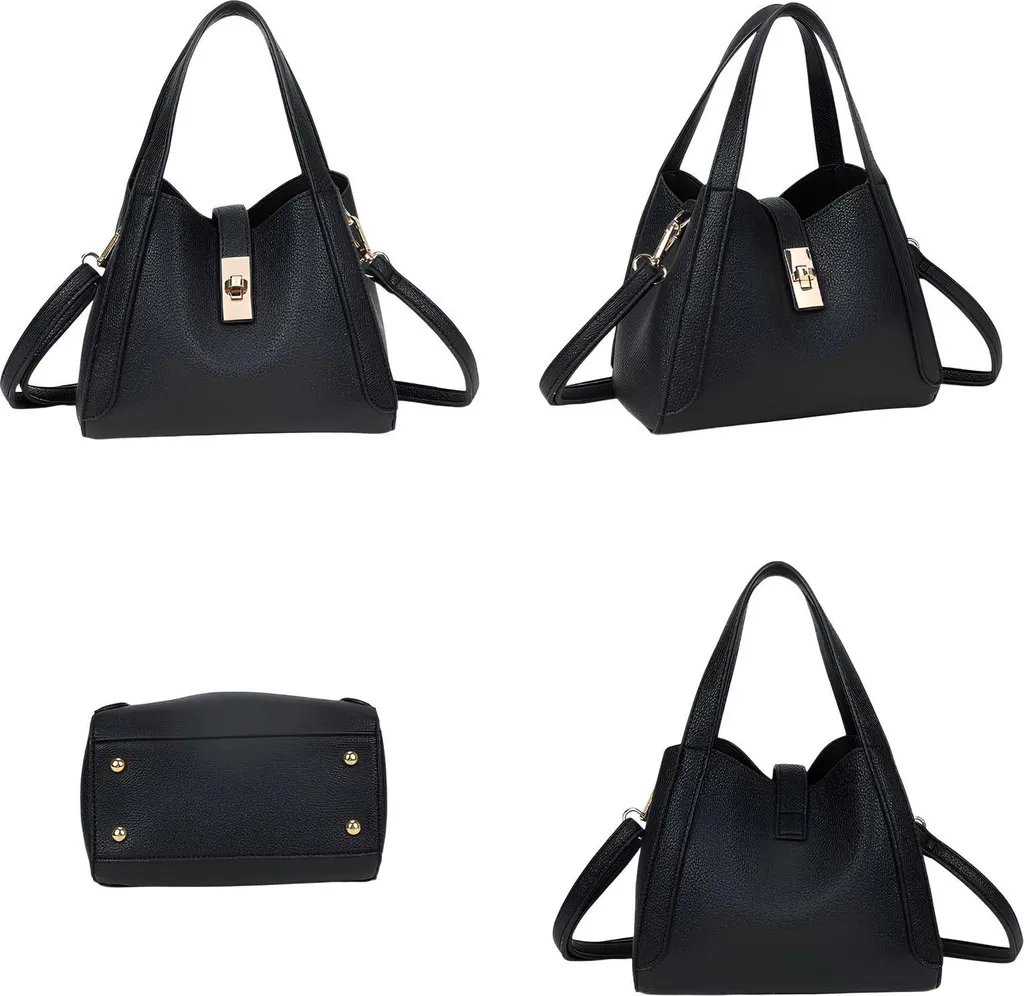 Sac Shopper de Bureau Noir pour Documents A4 et Tablette - Modèle Nora - 3