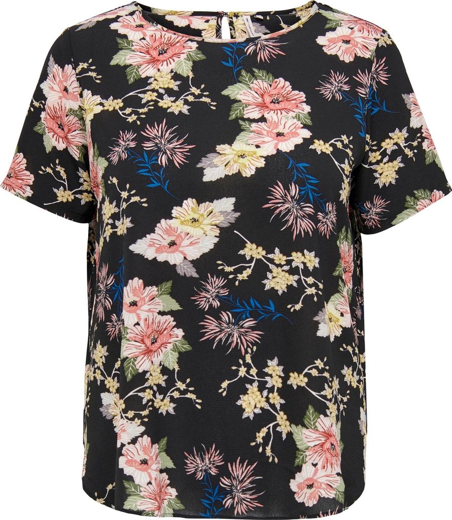 ONLY CARMAKOMA Kurzarm Damen Design Bluse Curvy Plus Size Shirt Große Größen Übergröße Größe: 42