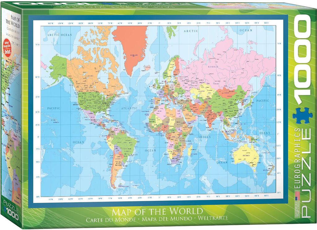 1000 Teile Puzzle Moderne Weltkarte Modern Map of the World